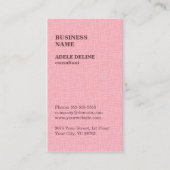 テクスチモダンュエレガント・ピンク・コンサルタント 名刺 (正面)