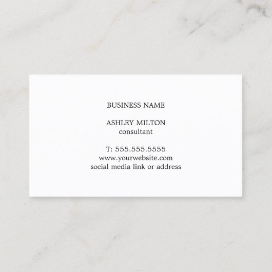 テクスチモダンュグリーングレーストライプのコンサルタント 名刺 (裏面)