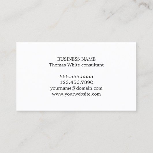 テクスチモダンュグレー白線コンサルタはっきりしたント 名刺 (裏面)