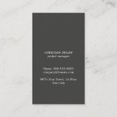テクスチモダンーストーンダークグレー建築 名刺 (裏面)