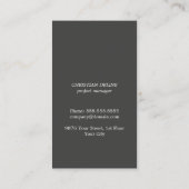 テクスチモダンーストーンダークグレー建築 名刺 (裏面)