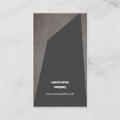テクスチモダンーストーンダークグレー建築 名刺 (正面)