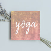 テクスチモダンーパステルホワイトヨガインストラクター スクエア名刺