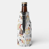 テクスチャおもしろいフクロウ ボトルクーラー (ボトル裏面)