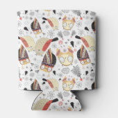 テクスチャおもしろいフクロウ 缶クーラー (裏面)