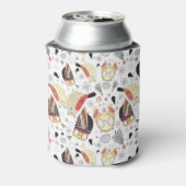 テクスチャおもしろいフクロウ 缶クーラー (缶裏面)