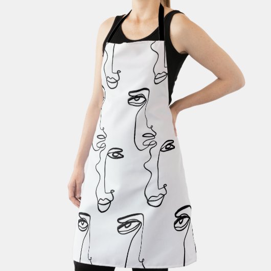 テクスチャと抽象芸術顔。1つの連続した行p エプロン (インサイチュ)