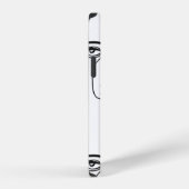 テクスチャと抽象芸術顔。1つの連続した行p iPhoneケース (右側面)