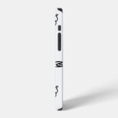 テクスチャと抽象芸術顔。1つの連続した行p iPhoneケース (左側面)