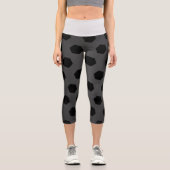 テクスチャと白 カプリレギンス (正面)