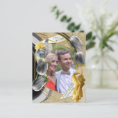 テクスチャのグレーと黄色のチューリップ。 案内ポストカード (スタンド正面)