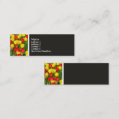 テクスチャのトーン – カラフルチューリップ スキニー名刺 (正面/裏面)