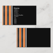 テクスチャのトーン – 交互のクレセント 名刺 (正面/裏面)