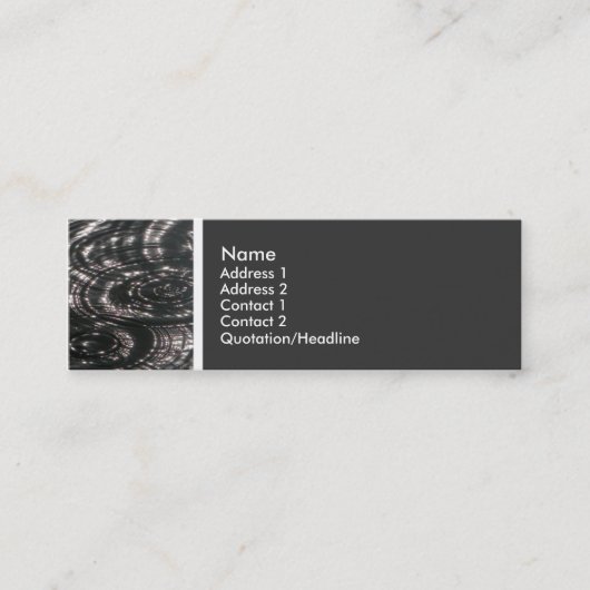 テクスチャのトーン(池の雨) II スキニー名刺 (正面)