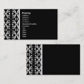 テクスチャのトーン(白いネオンパターン) 名刺 (正面/裏面)