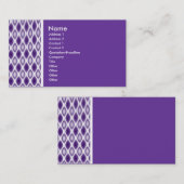 テクスチャのトーン(紫のラティス) 名刺 (正面/裏面)