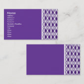 テクスチャのトーン(紫のラティス) II 名刺 (正面/裏面)