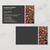 テクスチャのトーン – 赤いチューリップ 名刺 (正面/裏面)