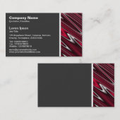 テクスチャのトーン – 赤い波の抽象芸術 名刺 (正面/裏面)