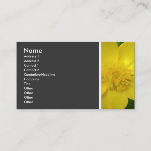 テクスチャのトーン(Buttercup) II 名刺 (正面)
