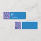 テクスチャのトーン – Terrazzo Pattern – 青 スキニー名刺 (正面/裏面)