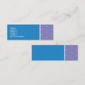 テクスチャのトーン – Terrazzo Pattern – 青 スキニー名刺 (正面/裏面)