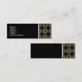 テクスチャのトーン – Terrazzo Pattern 012 – 黒 スキニー名刺 (正面/裏面)