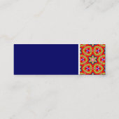 テクスチャのトーン – Terrazzo Pattern 03 - Dark Blue スキニー名刺 (裏面)