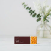 テクスチャのトーン – Terrazzo Pattern 05 – ダークブラウン スキニー名刺 (スタンド正面)