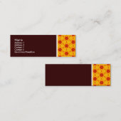 テクスチャのトーン – Terrazzo Pattern 09 - Dark Brown スキニー名刺 (正面/裏面)