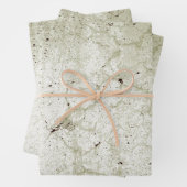 テクスチャのモノクロベージュヴィンテージの素朴分離 ラッピングペーパーシート (インサイチュ)