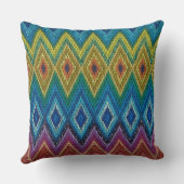 テクスチャの喜び：繊維の針仕事のピロをスロー クッション (裏面)