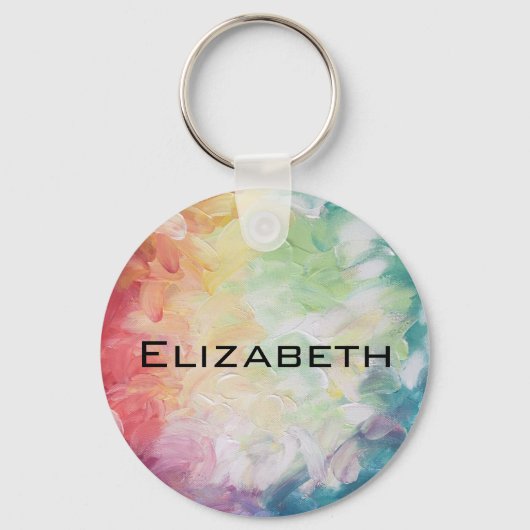 テクスチャの太さを個人用に設定する絵を描抽象芸術 キーホルダー (正面)