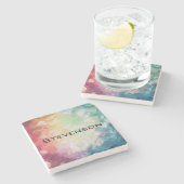 テクスチャの太さを個人用に設定する絵を描抽象芸術 ストーンコースター (横)