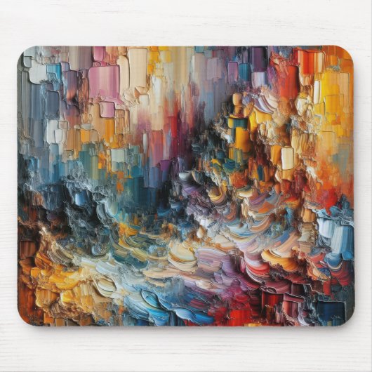 テクスチャの太絵を描いパターン マウスパッド (正面)