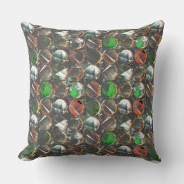 テクスチャの暗い円 クッション