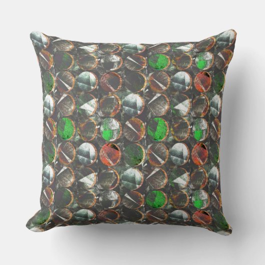 テクスチャの暗い円 クッション (正面)