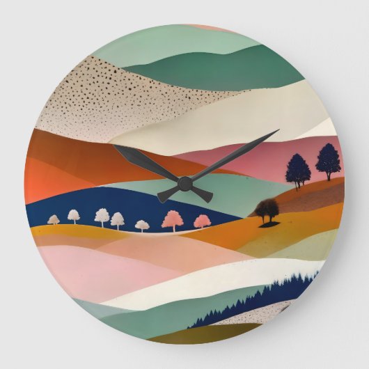 テクスチャの横 ラージ壁時計 (正面)