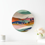 テクスチャの横 ラージ壁時計 (ホーム)