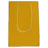 テクスチャの濃い金ゴールド ミディアムペーパーバッグ (裏面)