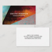 テクスチャの背景 | カラーブロック | 抽象芸術 名刺 (正面/裏面)