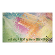 テクスチャアートを使用したカラフルカスタマイズ可能なシール