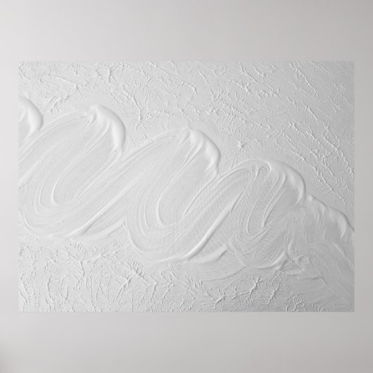 テクスチャア絵画クリルの白 ポスター (正面)