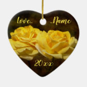 テクスチャイエローローズズオーナメント セラミックオーナメント (裏面)