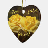 テクスチャイエローローズズオーナメント セラミックオーナメント (左)