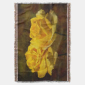 テクスチャイエローローズズブランケット スローブランケット (正面縦)