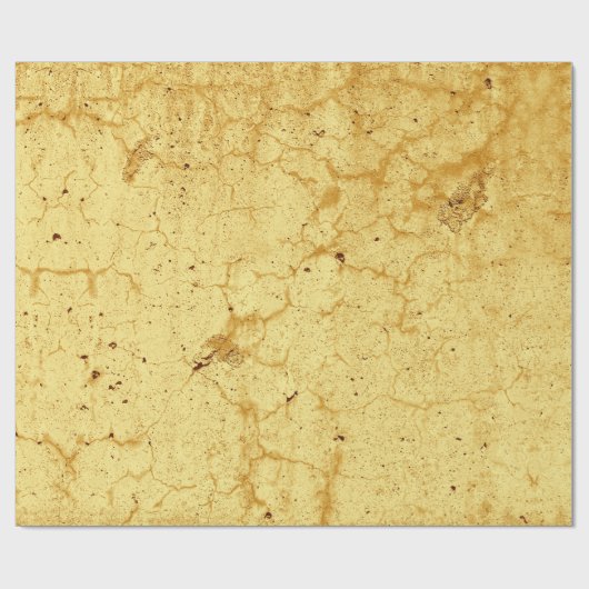 テクスチャイエローヴィンテージアンティーク素朴分離 ラッピングペーパー (フラット)