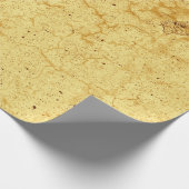 テクスチャイエローヴィンテージアンティーク素朴分離 ラッピングペーパー (角)