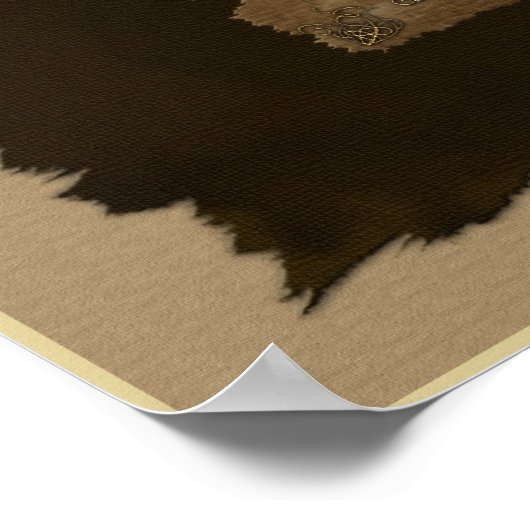 テクスチャイタリアンマップアートポスター ポスター (角)