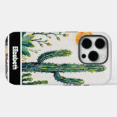 テクスチャインパストデザートサボテン頭が切れるの電話 Case-Mate iPhoneケース (裏面 (横))